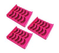 iplusmile 15 Paires Faux Cils Naturels Réutilisables, Cils Multicouches à Tige Transparente, Cheveux Faits Main, Noir, Effet Évasé et Plumeux, Faciles à Utiliser