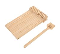 iplusmile 15 Pièces Bamboo Fan Handles For Crafting Chinese Style Circular Paper Fan Sticks With Bear Design Lightweight DIY Material For Wedding And Summer Cooling Projects
