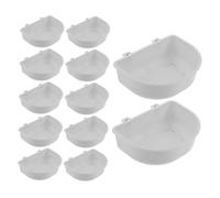 iplusmile 15 Pièces Gamelles Suspendues pour Cage de Chenil Bols Alimentation et Eau Ajustables Légers et Faciles à Nettoyer pour Chiens Chats Lapins et Petits Animaux Gris