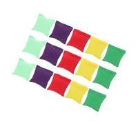 iplusmile 15 pièces Jeu de de Sacs de Haricots pour Garçon Fille Sacs de Jeu Extérieur Colorés et Kermesse Double Anti-Fuite Rouge Vert