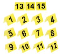 iplusmile 15 Pièces Marqueurs de Preuves en Acrylique Jaune, pour Analyse | Repérage Rapide, Installation Simple et Transport Pratique, Chiffres Contrastés Réfléchissants pour Investigation Criminelle