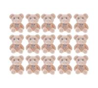 iplusmile 15 Pièces Mini Ours Flockés Souples Figurines Miniatures pour DIY Cadeau Mariage Décoration Shower et Porte-clés Ornements Animaux Mignons pour Fête et Présent