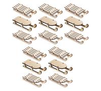 iplusmile 15 Pièces Mini Traîneaux en Bois Décor Rustique pour Maison et Dollhouse, Outil Éducatif Compact Charme Festif pour Décor de Table Noël