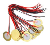 iplusmile 15 pièces Piezoelectric Guitar Pickup Contact Microphone Discs Acoustic Transducers For Drum Trigger And Buzzer Easy Installation Patch Style With Cable Kit Accessoire Guitare