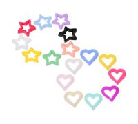 iplusmile 150 Pièces Breloques Résine Cœurs et Étoiles Décorations Ongles Colorées Kawaii pour Femmes Filles Accessoires Nail Art DIY