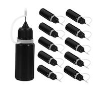 iplusmile 15pièces Flacon Pulvérisateur De Applicateur De Colle Et Huile Liquide Bouteille Souple Plastique Noire Distributeur De Précision Pour Bricolage Diy