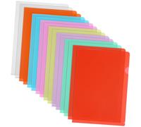 iplusmile 16 pièces Lot de Chemises Transparente Résistantes Plastique Pochette Protectrice Multifonction pour Documents Bureau et Usage Domestique