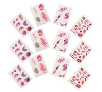 iplusmile 16feuilles Maquillage De Cicatrice Réaliste Autocollants De Tatouage Pour Halloween Décorations Temporaires De Blessures Pour Déguisements Et Cosplay