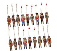 iplusmile 18 pcs Décorations Suspendues de Noël Nutcracker Ornements pour Sapin Figurines Soldats Colorées Accessoires Festifs Robustes et Décoratifs