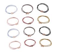 iplusmile 18 pcs Élastiques Cheveux Extensibles Alliage Rond Vintage Bandeaux Colorés pour Filles et Femmes Adaptés à Différents Types et Longueurs de Cheveux