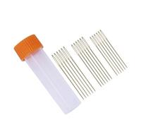 iplusmile 18 pcs Lot de Aiguilles à Coudre Dorées Grandes Œil pour Broderie Point de Croix Couture Main avec Étui de Rangement Chacune Acier Résistant Corrosion