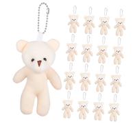 iplusmile 18 pcs Porte-clés Ours Peluche Miniatures Décorations Suspendues Jouets Doux pour Sacs