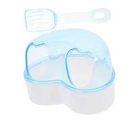 iplusmile 1Ensemble de Sable Transparente pour Hamster Boîte de Bain Profonde et Réutilisable Design Élégant Matériau Premium pour Bain Jeu Coloris Bleu Spoon Couleur