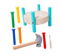 iplusmile 1Ensemble Jeu Éducatif Cognitif de Martelage pour Ongles Colorés pour Développer Coordination Œil Main Capacités Cognitives