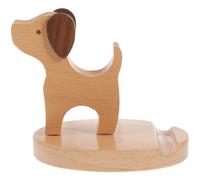 iplusmile 1pièce Support Téléphone Bois Forme Chien Support Mobile Antidérapant pour Bureau et Table Accessoire Décoratif Pratique pour Détente Mains Libres