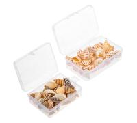 iplusmile 2 boîtes Ornements de Coquillages Naturels pour Aquarium Kit DIY Coquille de Conque Décorative Accessoires pour Décoration Aquarium Eau Douce et Salée Coffret de Boîtes