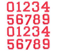 iplusmile 2 ensembles Autocollants Numériques Auto-adhésifs pour T-shirt Stickers Chiffres Football Rouge Décalcomanies Pratiques pour Vêtements Jeans et Accessoires