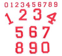 iplusmile 2 ensembles Autocollants Numérotés Autoadhésifs pour T-shirts DIY Décoration Vêtements Stickers Numéros Sportifs Résistants Patchs Tissu Non Tissé Rouge Réparations et