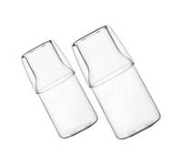 iplusmile 2 ensembles Carafe Verre Transparent pour Chambre Ensemble pour Eau Lait et Jus Accessoire de Décoration Pratique Matériau Verre de Qualité Alimentaire