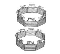 iplusmile 2 Ensembles Clôture Miniature Abs pour Blocs de Construction Kit Barrières de Sécurité Modulables pour Maquettes de Ferme et Scènes de Guerre DIY