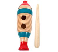 iplusmile 2 ensembles Instrument Percussion Guiro Bois pour Garçon Fille Set Baguettes Musical Éducatif pour Coordination Main-œil et Développement Créatif