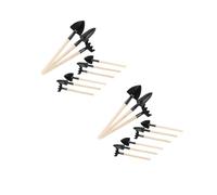 iplusmile 2 Ensembles Jardinage Inoxydable Pelle Creuse Râteau Ergonomique pour Plantation Semis Et Entretien des Plantes Outil Durable pour Sol Extérieur 9 Pièces * 2