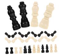 iplusmile 2 Ensembles Jeu Échecs Bois Mini Pièces Internationales Noires et Blanches Remplacement Facile pour Plateau Ludique et Éducatif