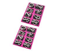 iplusmile 2 Ensembles Jeux de Bagues Entrelacées Casse Tête IQ pour Garçons et Filles Déveil Mental Difficulté Cadeau Anniversaire et Fête