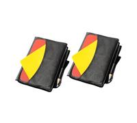 iplusmile 2 Ensembles Kit Arbitre Football Professionnel avec Cartons Rouge et Jaune Durables PVC Carnet de Notes et Stylo Multi-Fonction pour Entraînement et Matchs Scolaires