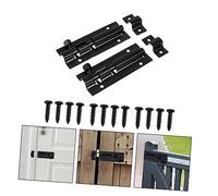 iplusmile 2 ensembles Loquet de Porte Acier Inoxydable Targette Coulissante Robuste et Sécurisée Serrure à Pêne pour Portes et Fenêtres Installation Horizontale ou Verticale pour Usage