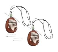 iplusmile 2 Ensembles Mini Kalimba Notes Portable Bois Piano à Pouce et Compact Instrument Musical Facile pour Débutants et Amateurs Jeu avec Pur et Mélodieux