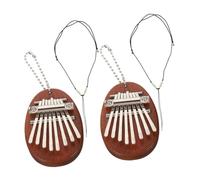iplusmile 2 Ensembles Mini Kalimba Notes Portable Bois Sapele Forme Goutte Eau pour Débutants et Amateurs de Musique Piano à Pouce Compact et