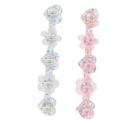 iplusmile 2 Ensembles Transparent Nail Practice Stands For Press Nails Resin Magnetic Holders With Shimmering Colors For DIY Salon And Beginners