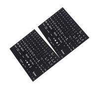 iplusmile 2 Feuilles Autocollants Clavier Anglais Autocollant Lavable Protection Clavier PC Portable Desktop Facile à Poser et Retirer