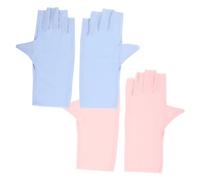 iplusmile 2 Gants UV pour Manucure Gel Protection Solaire Doigts Souples et Résistants Femme Demi Doigts pour Usage Manucure et Activités Extérieures