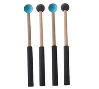 iplusmile 2 paires Mallette Maillets pour Tongue Drum et Marimba Baguettes de Percussion Bois avec Tête Caoutchouc Accessoire et Durable pour Performance Scénique et Pratique Musicale