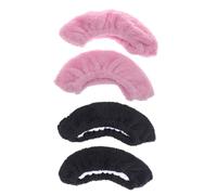 iplusmile 2 Paires Protège-Lames Patins Glace Peluche Lot Élastique Antirouille pour Hockey Artistique Rose et Noir