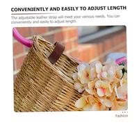 iplusmile 2 Paires Sangle Réglable pour Panier Vélo Garçon Fille Ceinture Renforcée avec Ajustables Fixation Amovible pour Guidon Capacité Solide et Installation Facile Lot de Marron