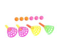 iplusmile 2 Paires Set de Jeu de Balle à et Attraper pour Garçon Fille Plastique Sûr sans Odeur Jeu Extérieur pour Garçons et Filles Améliore la Flexibilité et Encourage Couleur Aléatoire