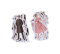 iplusmile 2 paquets Autocollants Rétro Personnages de Stickers Décoratifs pour Scrapbooking et Journaling Autocollants par Paquet pour Personnaliser Vos Albums Photo et Calendriers