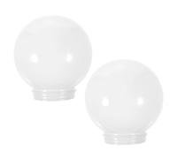 iplusmile 2 Pièces Abat Jour Sphérique Acrylique Blanc Lait Lot de Abat Jour de Remplacement pour Lampes Extérieures Globe Protecteur à Eau Diamètre Adapté pour Éclairage de Jardin et Mur