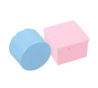 iplusmile 2 Pièces Acrylic Brush Cleaner Set With Lid Layered Plastic Nail Art Brush Holder And Manicure Tool Organizer Portable Nail Cleaning Box Cups