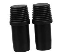 iplusmile 2 pièces Adaptateur Manche Balai Plastique Robuste Embout pour Rallonge de Perche Compatible Balai et Serpillière Installation Rapide et Lot de Noir