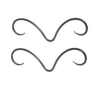 iplusmile 2 pièces Anneau Nez Septum Petit Moustache Noir Acier Inoxydable Résistant Homme Femme Party Accessoire Fun et Original