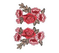 iplusmile 2 pièces Appliques de Fleurs Roses pour Vêtements Patches de Couture Dentelle Colorée pour Décoration pour Robes