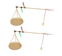 iplusmile 2 Pièces Balance Portative Vintage Balance Chinoise Traditionnelle pour Cuisine Épices Bijoux et Petite Épicerie