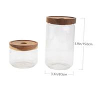iplusmile 2 pièces Bocaux de Conservation Hermétiques Verre Borosilicaté Résistant Chaleur Lot de Bocaux Transparents Conteneurs Alimentaires pour Thé Bonbons et Épices