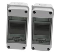 iplusmile 2 pièces Boîte de Jonction Électrique Étanche Voies avec Fenêtre Transparente pour Protection Disjoncteur Coffret de Distribution pour Applications Industrielles et Extérieures