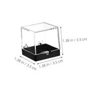 iplusmile 2 pièces Boîte de Présentation Transparente avec Base Noire Coffret Protection pour Minéraux Spécimens et Figurines de Collection Rangement Organisé et Élégant