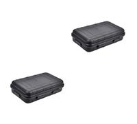iplusmile 2 Pièces Boîte de Rangement étanche Stockage extérieur Étalant Mallette à Outils électriques Cas Portable Boite Rangement étui Rigide étanche matériel de Survie en Camping Black